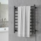 Toalheiro Térmico Alumínio 66x55x10cm 9 Barras Elegance Bivolt Preto Toalheiro Térmico Alumínio 66x55x10cm 9 Barras Elegance Bivolt Preto