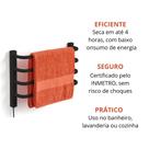 Toalheiro Térmico De Parede Para 1 Toalha De Banho Preto Voltagem 110v Toalheiro Térmico De Parede Para 1 Toalha De Banho Preto Voltagem 110v