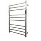 Toalheiro Térmico Grande Redondo Inox Polido Bivolt Com Controle de Temperatura e Timer Fio Lado Esquerdo