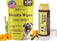 Toalhetes anti-rugas para cães e bastão de bálsamo Natural Dog Company Toalhetes anti-rugas para cães e bastão de bálsamo Natural Dog Company