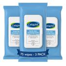 Toalhetes Cetaphil para limpeza suave da pele facial e corporal x75