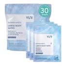 Toalhetes corporais YUNI Beauty Large, sem perfume, 30 unidades, biodegradáveis