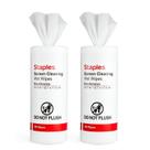 Toalhetes de limpeza de tela Staples 100 Wet Wipes, pacote com 2