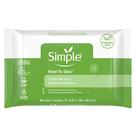 Toalhetes de limpeza para remoção de maquiagem Simple Sensitive Skin 75 ct