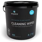 Toalhetes de limpeza Wipex Gym & Fitness 400 ct com desinfetante BZK