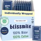 Toalhetes de viagem blissmile 100% em água embalados individualmente 22 quilates