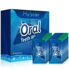 Toalhetes dentais MySmile Disposal Finger Brush 100 unidades com sabor de menta
