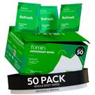 Toalhetes desodorantes FOMIN Travel 50 unidades com aroma de pepino e aloe Toalhetes desodorantes FOMIN Travel 50 unidades com aroma de pepino e aloe