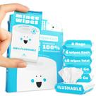 Toalhetes laváveis de viagem MOONIES Impossibly Compact, pacote com 48
