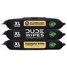 Toalhetes laváveis Dude Wipes, pacote com 3, 144 toalhetes, manteiga de karité
