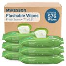Toalhetes laváveis para adultos McKesson 576 Aloe Vitamina E 18x18cm