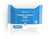 Toalhetes removedores de maquiagem Amazon Basics, sem perfume, 25 unidades Toalhetes removedores de maquiagem Amazon Basics, sem perfume, 25 unidades