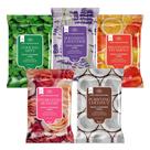 Toalhetes removedores de maquiagem, prescrições corporais de 5 x 150 ml (hortelã, rosa mosqueta, vitamina C, lavanda e coco)