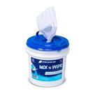 Toalhetes secos, refil, toalha fresca, Mix-N-Wipe, 220 folhas, pacote com 1
