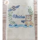 Toalhinha creme bordada ursinha Toalhinha creme bordada ursinha