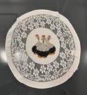 Toalhinha Decorativa De Renda Branca Estampa Sortida 38cm