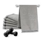 Toalhinha Para Academia Fitness Malhação Kit Com 05 Unidade Cinza Lisa