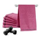 Toalhinha Para Academia Fitness Malhação Kit Com 05 Unidade Pink Lisa