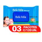 Toalhinhas umedecidas Bebê Feliz lenço kit com 3 pacotes