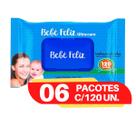 Toalhinhas umedecidas Bebê Feliz lenço kit com 6 pacotes Toalhinhas umedecidas Bebê Feliz lenço kit com 6 pacotes
