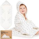 Toalla de bebé con capucha KeaBabies Lyra de muselina 89x89 cm orgánica