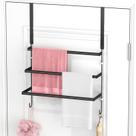 Toallero de Puerta con 3 Niveles FLE 61 cm en Acero Inoxidable Negro