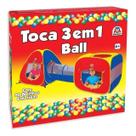 Toca 3 em 1 Ball 80 Bolinhas Braskit Toca 3 em 1 Ball 80 Bolinhas Braskit