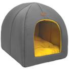 Toca Avuk Pet Modelo 2x1 Grafite Amarelo Com Almofada Para Cachorro ou Gato