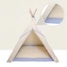 Toca Casinha tenda barraca +tapete acolchoado azul claro 135x90x90cm Toca Casinha tenda barraca +tapete acolchoado azul claro 135x90x90cm