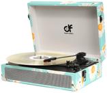 Toca-discos Bluetooth DANFI AUDIO DF Floral Blue com USB