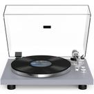 Toca-discos de mesa giratória Saída sem fio Leitor de vinil Tonearm de fibra de carbono Prato de alumínio com acionamento por correia LP Turn Tables 33 1/3 e 45 RPM Áudio em nível fonográfico Saída de linha RCA AT-3600L MM Cartucho cinza