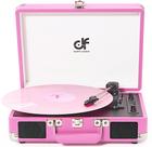 Toca-discos de vinil Bluetooth DANFI Audio Pink com alto-falante duplo