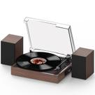 Toca-discos de vinil Retrolife Bluetooth 33/45 RPM acabamento nogueira