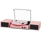 Toca-Discos de Vinil TANLANIN Vintage 3 Velocidades com Alto-Falantes Rosa
