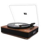 Toca-discos Gira-discos LP&NO.1 com alto-falantes USB Mahogany