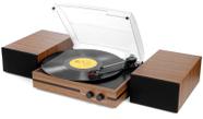 Toca-Discos Mersoco Retro com Bluetooth e Drive por Correia - Design em Madeira