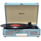 Toca Discos Raveo Vitrola Sonetto Chrome Light Blue Bluetooth USB Bivolt
