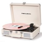 Toca-discos TANLANIN 3 velocidades Bluetooth Suitcase Cream