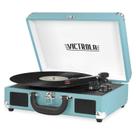 Toca-discos Victrola Vintage Bluetooth Turquesa de 3 velocidades