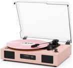 Toca-Discos Vintage DANFI AUDIO DF - Bluetooth e USB - Rosa
