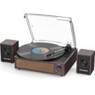 Toca-discos WOCKODER Vintage com Drive por Correia, 3 Velocidades e Bluetooth