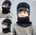 Toca Infantil/Adulto Com Cachecol Inverno Gorro(3-12anos)