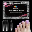 Toe Nail Dual Forms, 600 unidades para gel de extensão de poliéster EBANKU