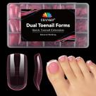 Toe Nail Forms EBANKU, 300 unidades para gel de extensão de poliéster rosa