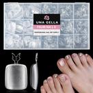 Toe Nail Tips UNA GELLA, capa completa, 216 unidades de gel transparente