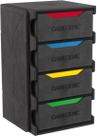 Token Box Gamegenic Token's Lair com bandeja de dados, cor preta