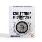 Token de armazenamento a frio Cardsmiths Physical Bitcoin banhado a prata