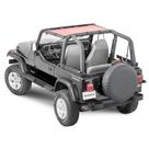 Toldo Bimini MasterTop em Tela Vermelho Compatível com Jeep Wrangler 87-95