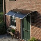 Toldo de Policarbonato Plug Lar 1m x 70cm Cinza e Fumê Proteção Moderna e Modular