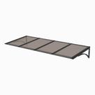 Toldo Fixo Policarbonato Alveolar Bronze - 1,50m x 1,00m - Estrutura Preta